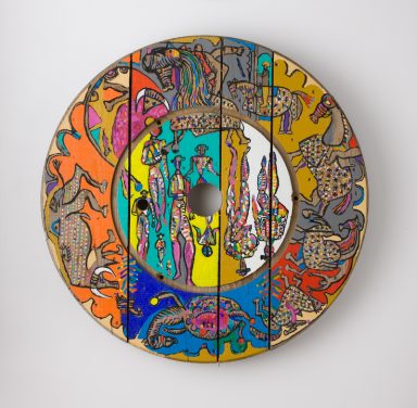 la roue tourne acrylique sur bois 1998