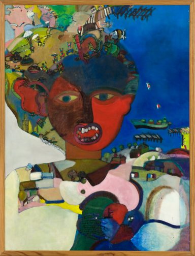 pierrot le fou huile sur toile 1967