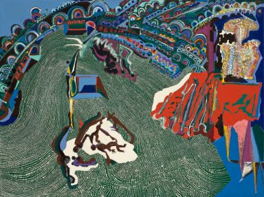 corrida verte huile sur toile 1999