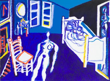 la chambre de van Gogh acrylique sur toile 1997