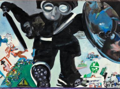 bas les masques huile sur toile 1968